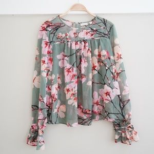 Eva Mendes Floral Blouse